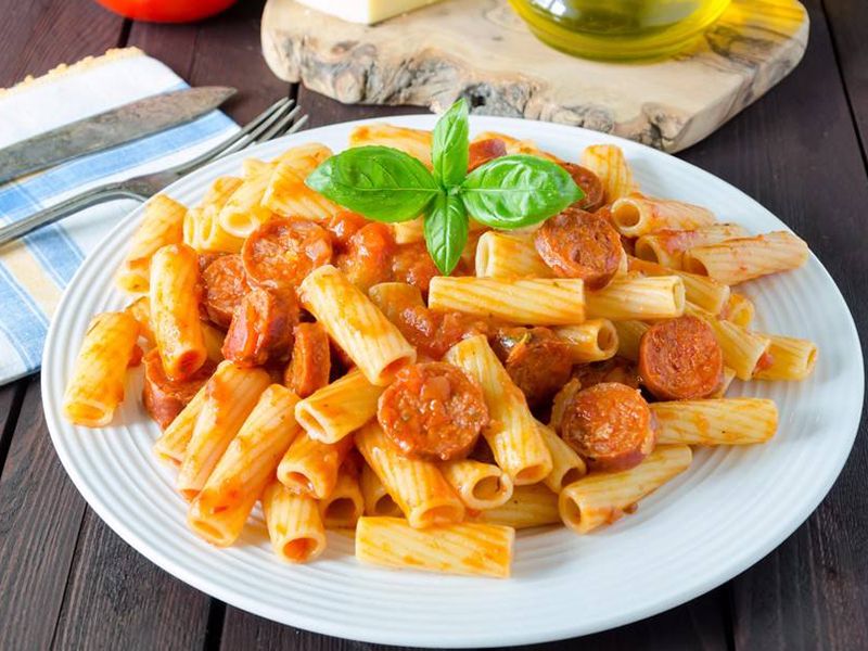Hot Dog Penne Pasta