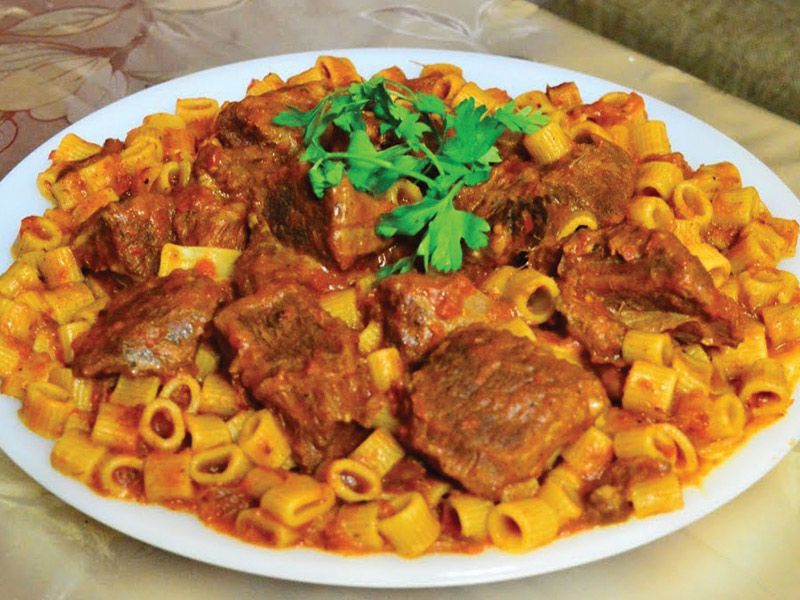 Pasta Mebakbaka With Liver Platter