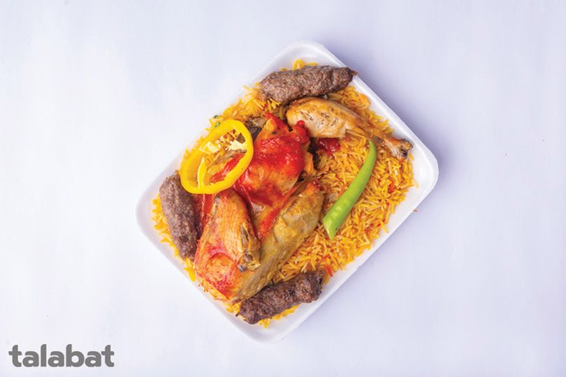 فرخة + 1/4 كفتة + الأرز البسمتي