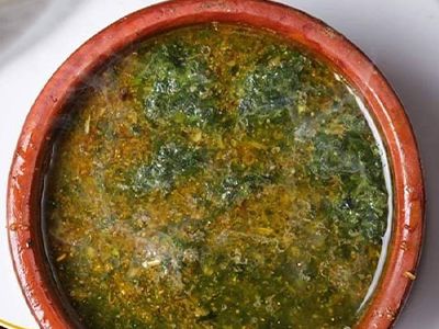 Molokhia with Shrimp