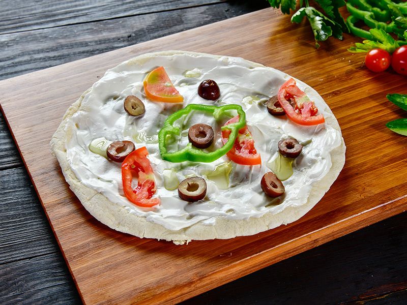 Labneh With Vegetables And Olive Oil