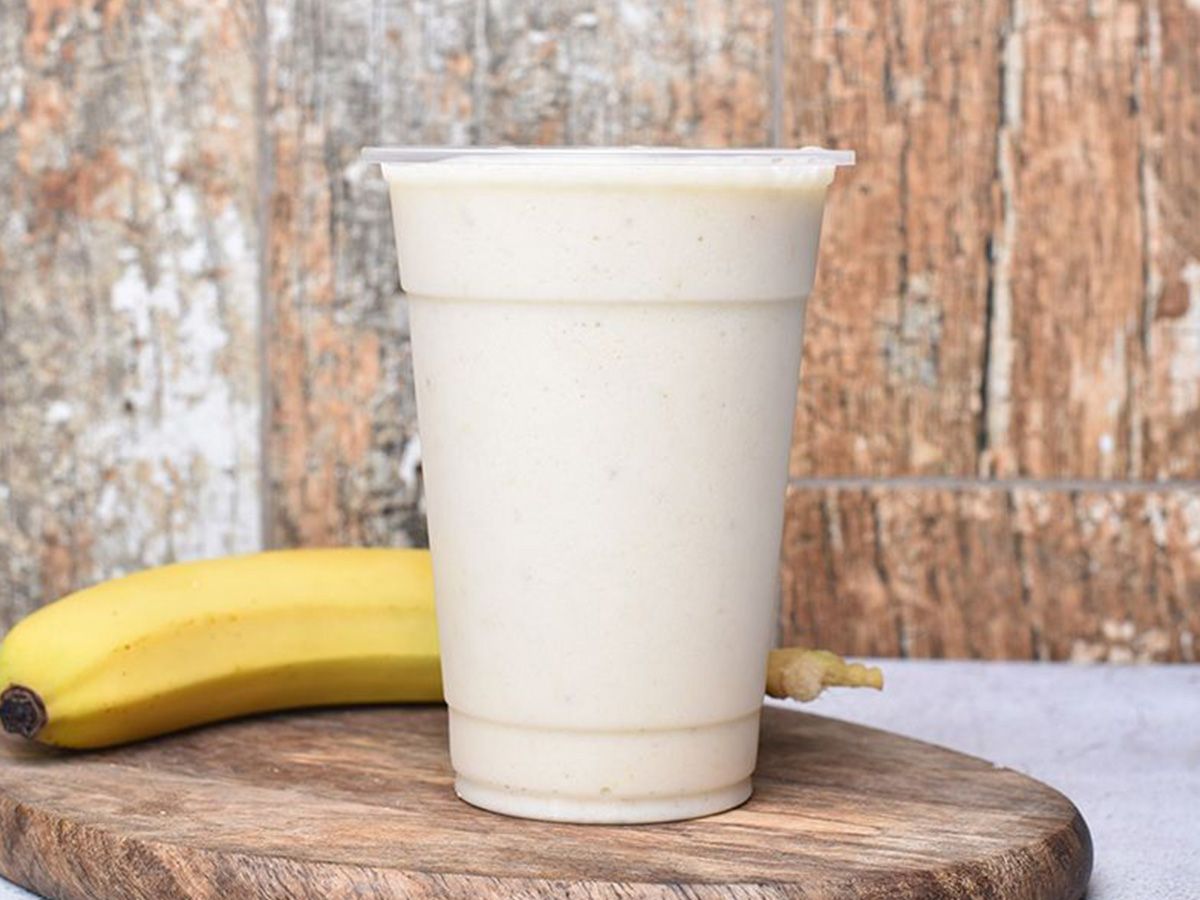Banana with milk Juice