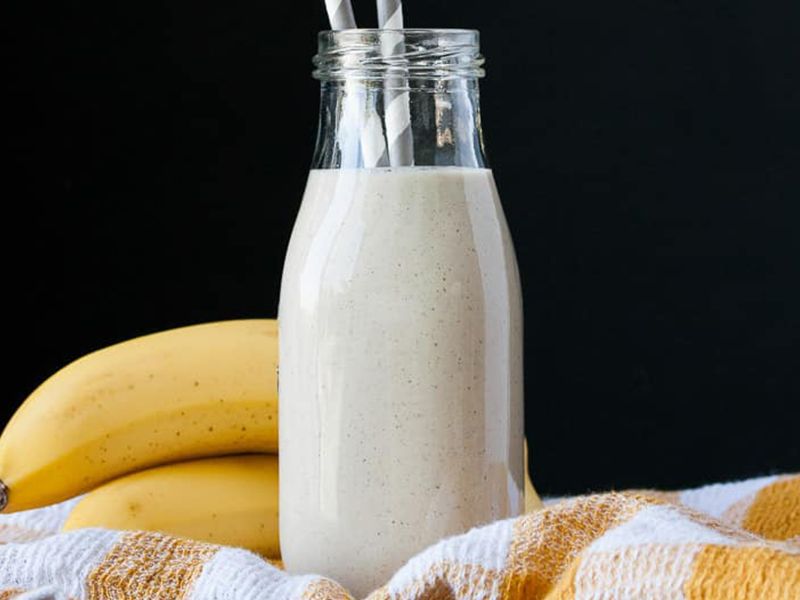 Fresh banana milk juice