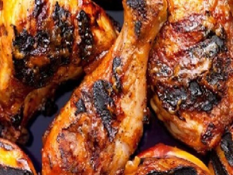 Half chicken shish and rice