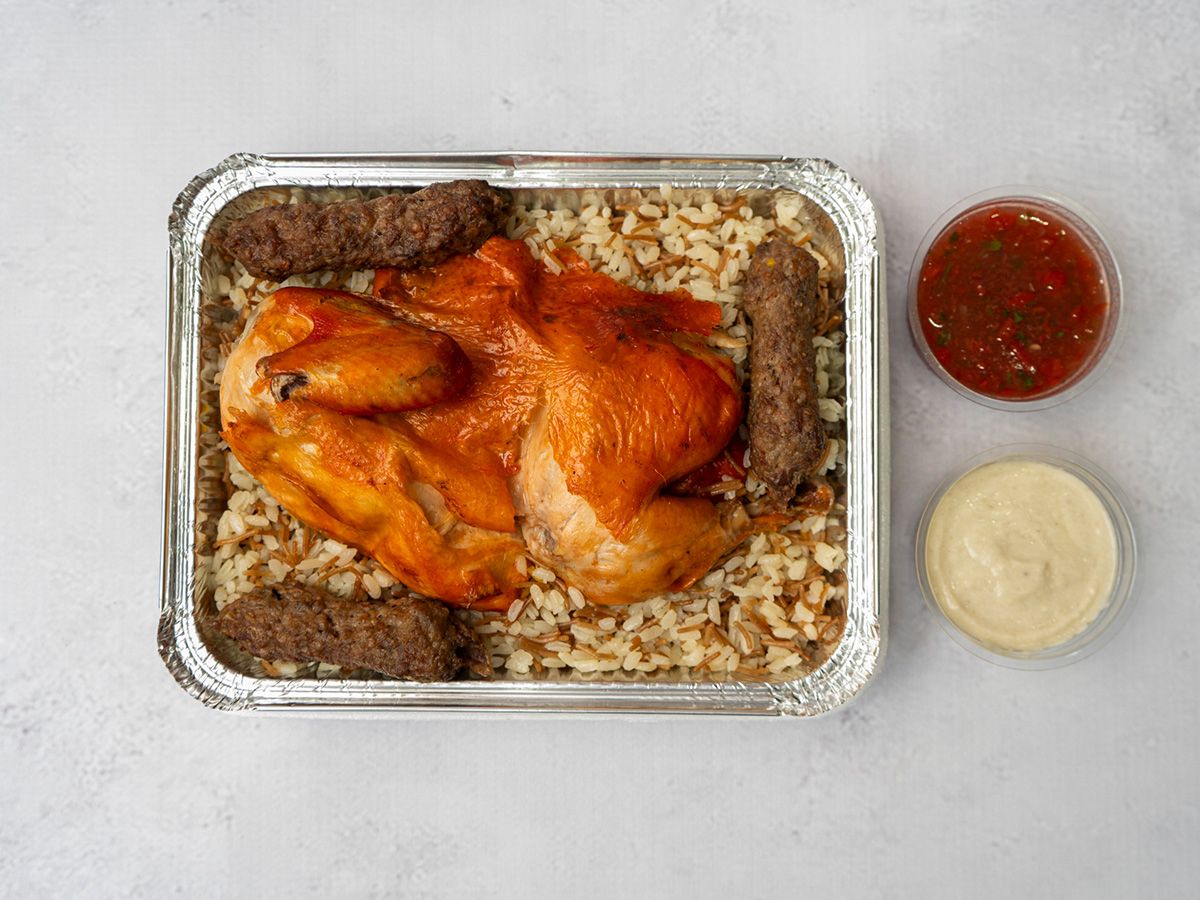 Half Chicken, 3 Pieces Of Kofta And Vermicelli Rice