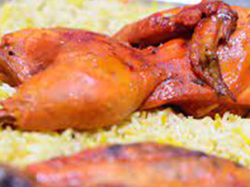 Half Mandi Chicken With Rice