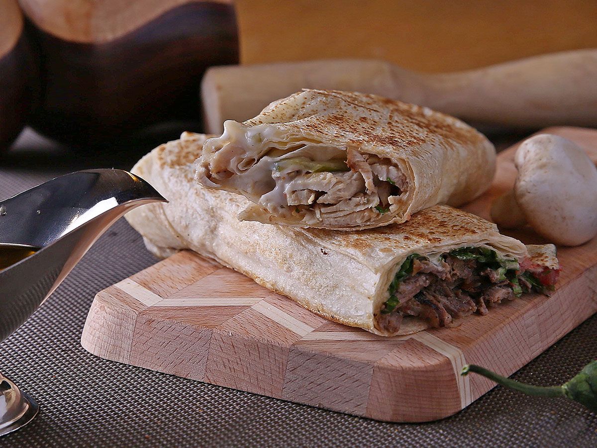 Shawarma Mix Chicken On Meat sandwich