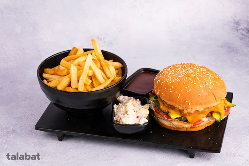 House club burger sandwich