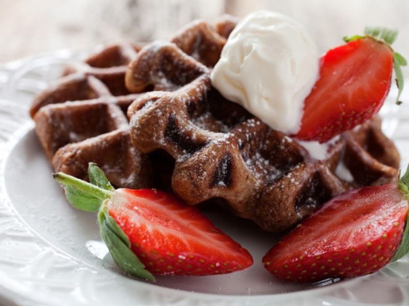 Chocolate Strawberry Waffle