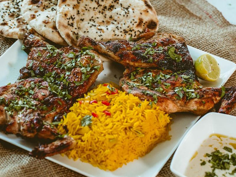 Grilled chicken meal