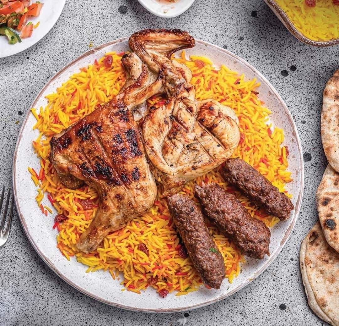 1/2 chicken with 1/2 kofta and 1/4 tarb meal