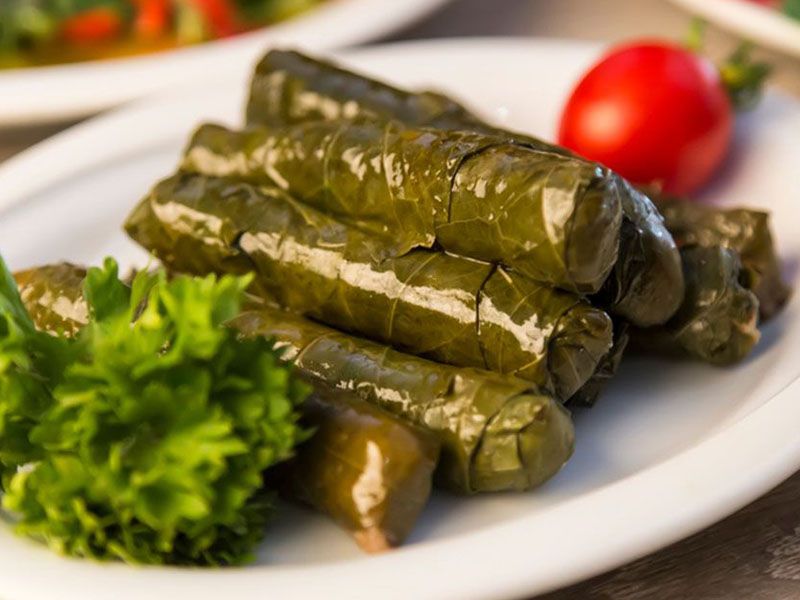 Vine Leaves With Oil
