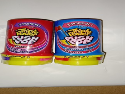 Bazooka Triple Power Push Pop 3 In 1 Flavours - 34 Gm