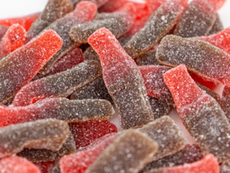 Jelly Cola Sour Cherry Bottles