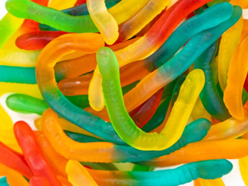 Colored Jelly Worms
