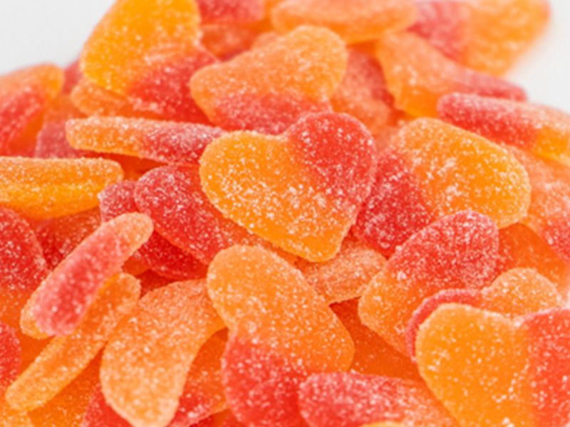 Sugared Peach Heart