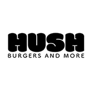 HUSH BURGERS AND MORE logo